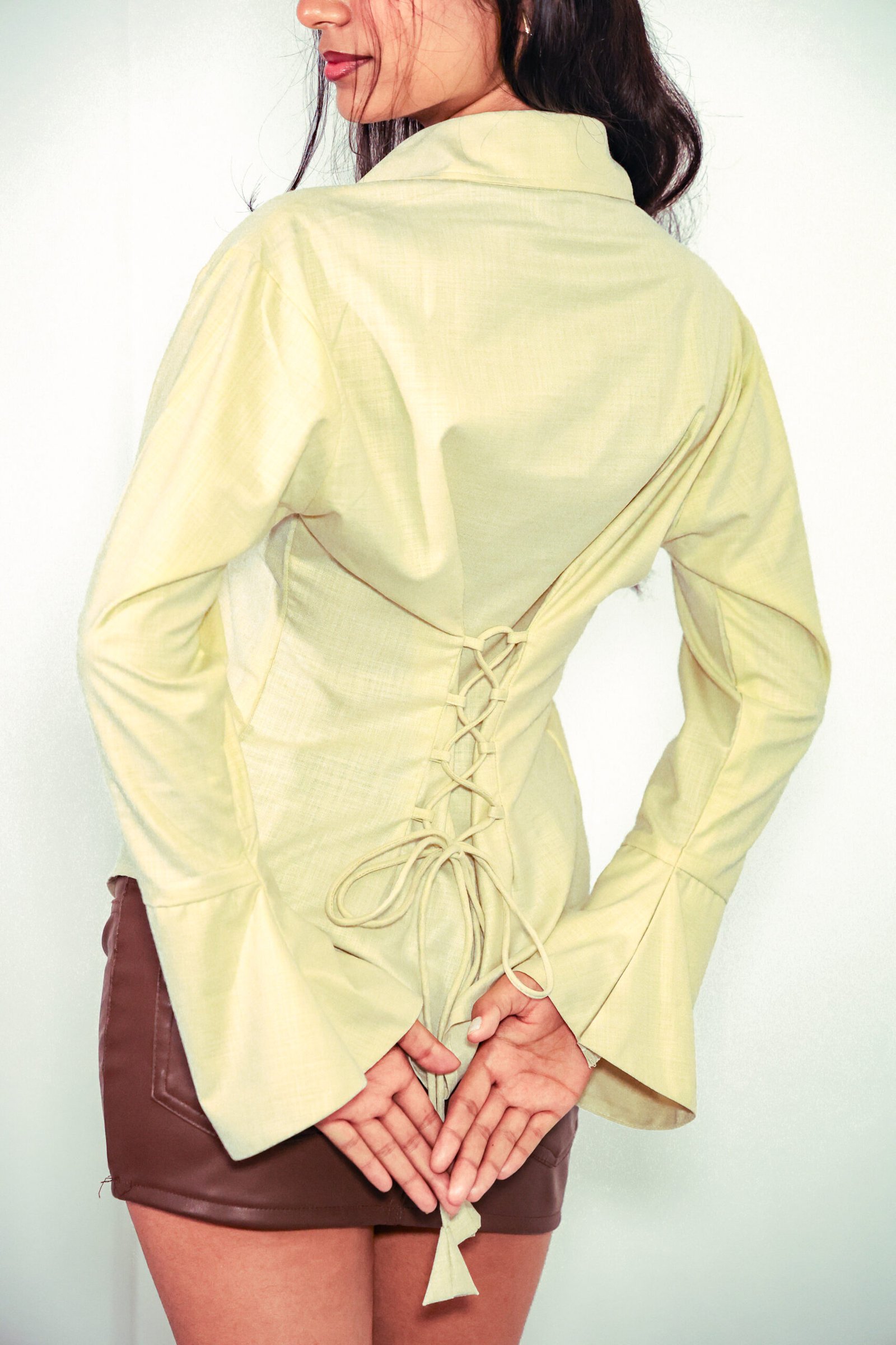 Spine tailored shirt - Soft pastel Yellow - Image 2